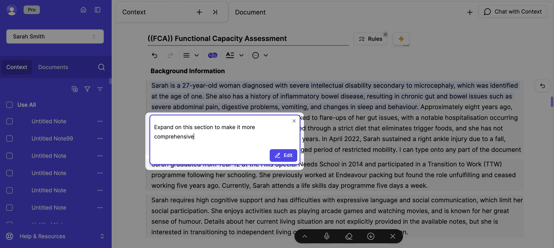 add additional instruction into edit with ai textbox